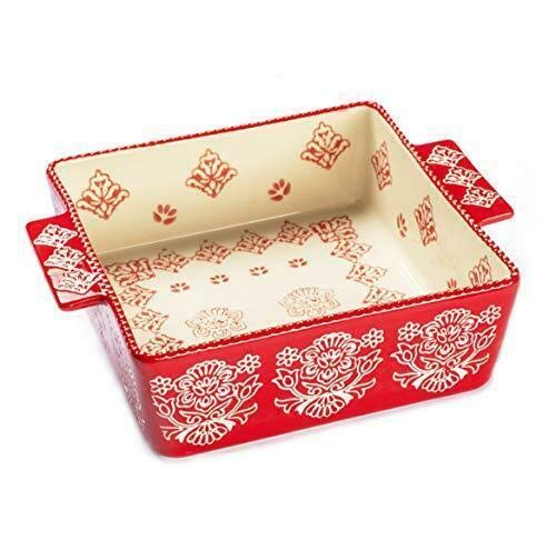 Red Square Casserole Dish Kitchen Lasagna Pan Cooking Serving Bake-Baking pan-Casserole dish-Pan-Baking dish-Casserole dish with lid-Baking dishes for -Baking tray-Dish pan-Casserole dish set