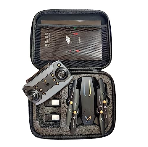 Image of Garuda Drone, HD 1080P+720P Dual Camera, Foldable, 30 Min Flight Time, Black, Wi-Fi, Remote & App Control, Auto Hover, 360 Flip, Headless Mode.