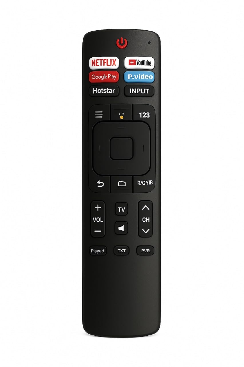Supreme E-Commerce Replacement Remote Control Suitable for vu hisense led smart tv 4k – Works with 55 inch tv, 43 inch, vu California tv, vu led tv, Non Voice Remote with Netflix prim Video hotkeys