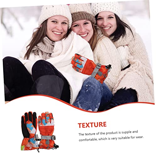 VALICLUD 1 Par luvas de esqui luvas de tela sensível ao toque luvas impermeáveis ​​de inverno luvas
