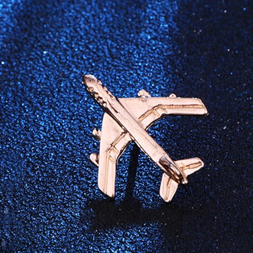 Image of Airplane Brooch Pin Plane Small Cute Aircraft Brooch Lapel Pins Collar Badge for Backpack Shirt Bag Accessories