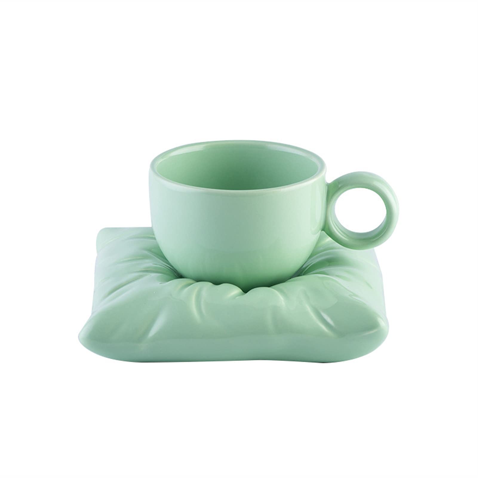 Becher Keramiktasse Bürotasse Heimgetränk Kreative Kaffeetasse Nachmittagstee Party-Set Urlaub oder Einweihungsgeschenk 200ml Kaffeetasse (Farbe: Minzgrün)