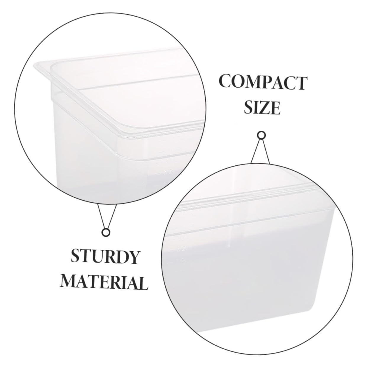 11 L Récipient en Plastique Transparent de Cuisson à Basse Température