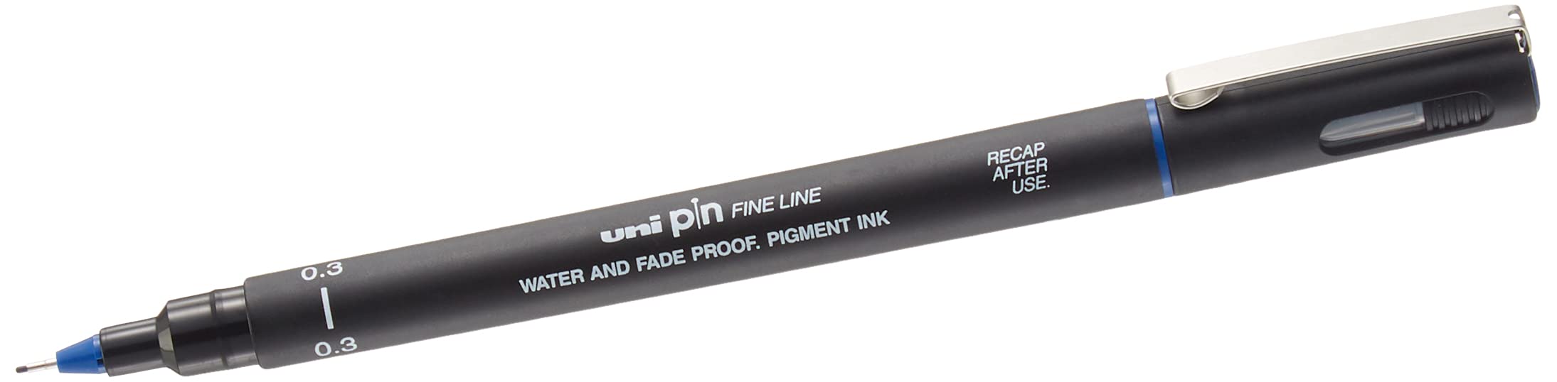 uni-ball Pin Fine Line Drawing Pen, 0.3 mm Thick, Blue