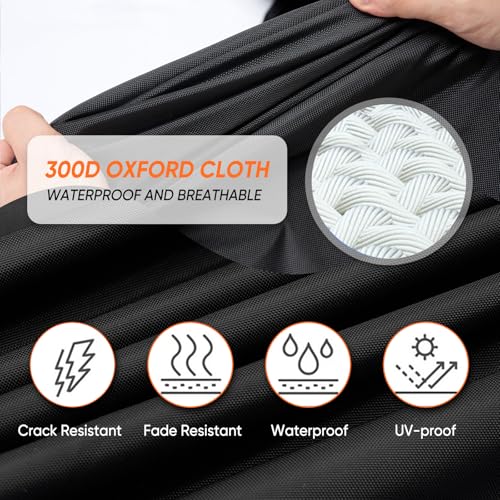Image of Cab Cover for Jeep Gladiator JT 2019-2026 - All Weather Waterproof Gladiator Half Car Cover, Outdoor Jeep Cab Cover Rain Covers with Door Zipper Windproof Straps for Sun Snow UV Protection