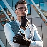 Zoom IMG-2 harssidanzar guanti pelle uomo fodera Zoom IMG-2 harssidanzar guanti pelle uomo fodera