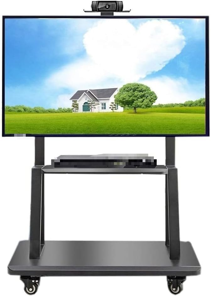 Soporte móvil para TV con ruedas ajustable para pantallas planas miniatura 1