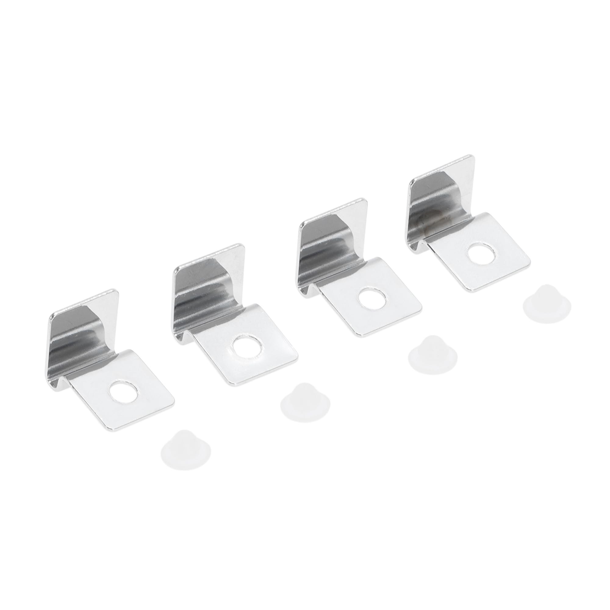 CAPASTEC 4 Pcs Aquarium Lid Clips, 3mm Aquarium Cover Support Clamps, Aquarium Cover Holder Lid, Stainless Steel Aquarium Tank Cover Clamps Set, Silver Tone