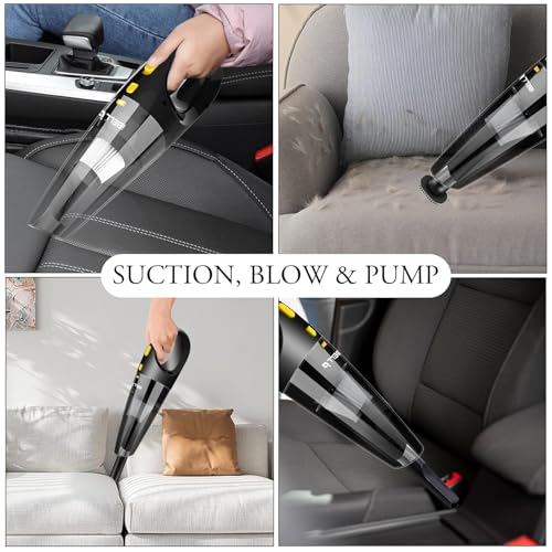 Image of IBELL Car Vacuum Cleaner | Portable Cordless Vacuum Cleaner for Car Use, 120W Wet & Dry, HEPA Filter | 5.5kPa Powerful Suction