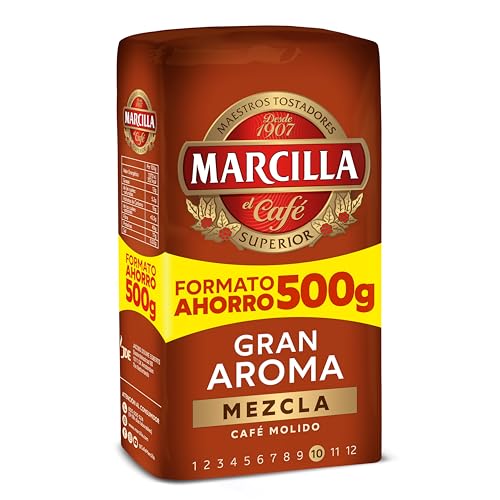 Marcilla Café Molido Mezcla |500 g | Para Cafetera Italiana, de Filtro o Pistón