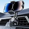 Holdersafe Phone Mount for Car Vent: [Never Blocking] Air Vent Cell Phones Holder for iPhone & Samsung Android Smartphone [Thick Cases Friendly] Hands-Free Auto Mobile Phone Stand