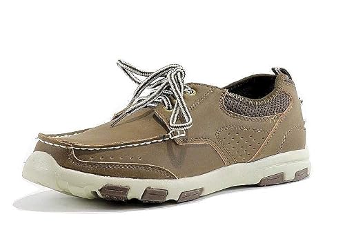 Island Surf Men's Helm Boat Shoes (9.5, Dark Brown) #TOP1