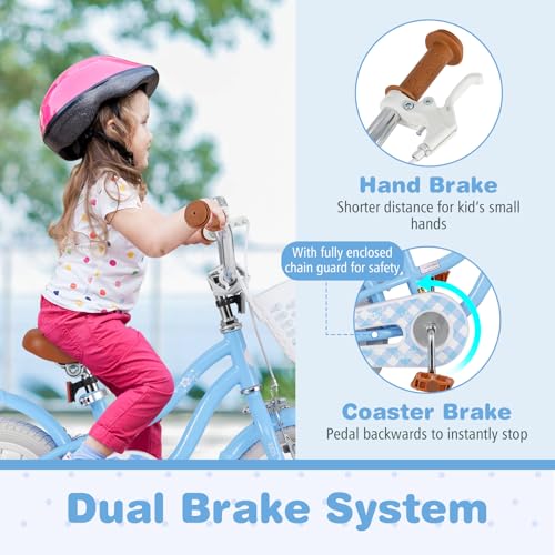Image of BABY JOY Kids Bike, 12 14 16 18 20 Inch Boys Girls Bike w /Removable Basket