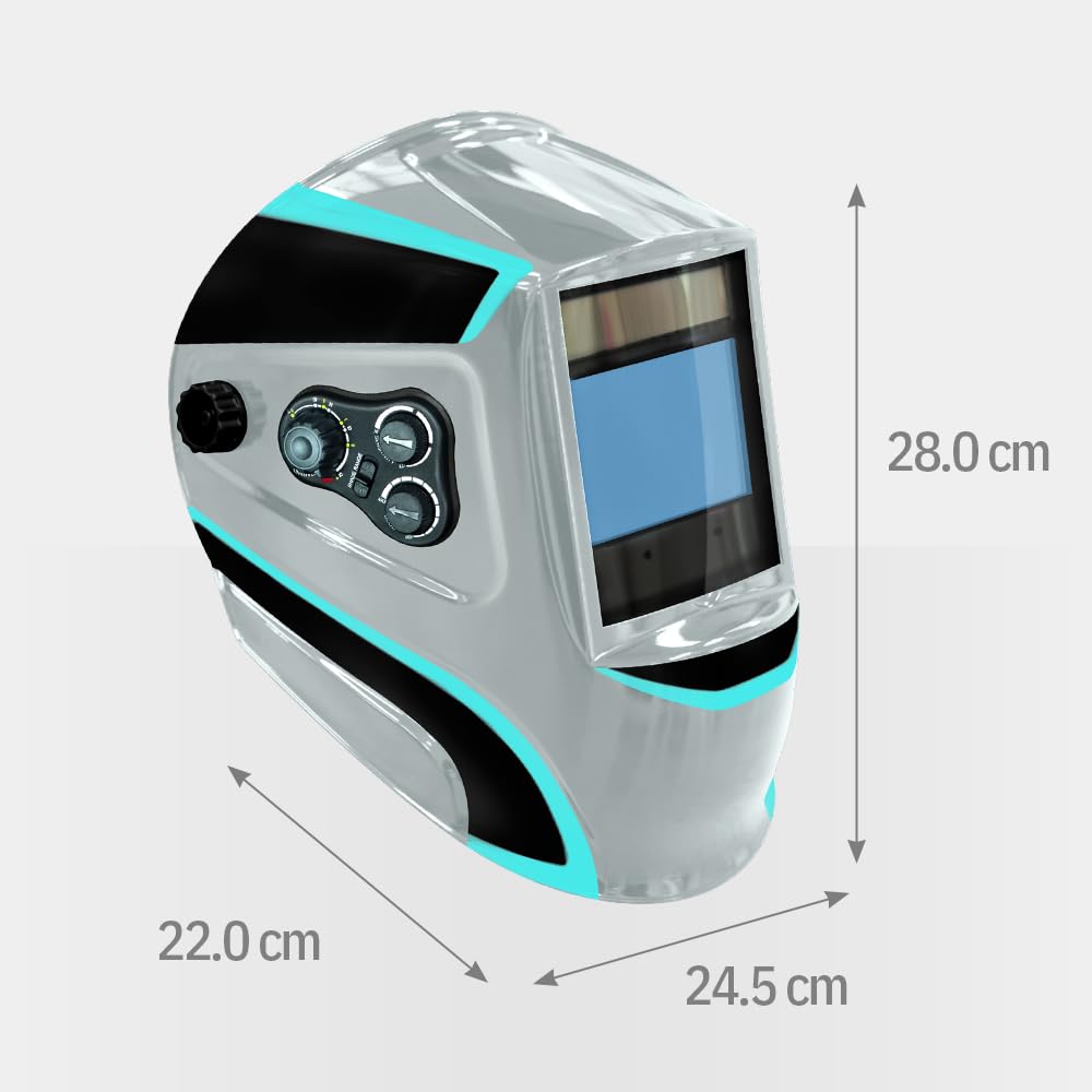 GYS Schweißhelm LCD ERGOTECH+ 5/9-9/13 SILVER TRUE COLOR
