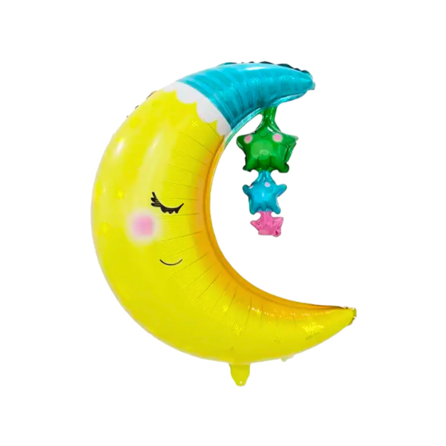 Party Decorz Moon Star Foil Balloon (28X21 Inch,1pcs) Big Size Foil Balloon For Rainbow Theme, Baby Shower, Unicorn Theme, Birthday Party Decoration