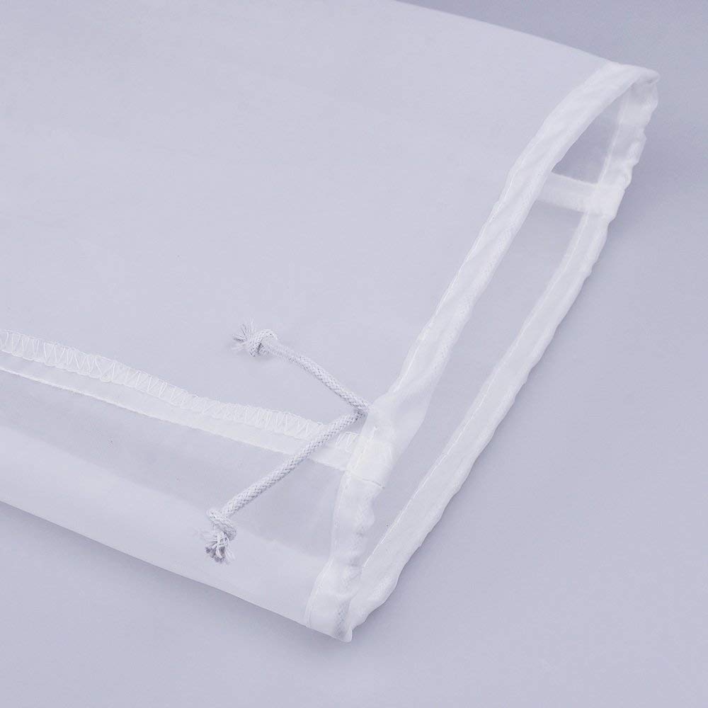 LANGING Filterbeutel Aus Nylon – 75 Mikron, Feinmaschig, Mit Kordelzug, 64x48 Cm, Lebensmittelecht, Wiederverwendbar, Für Saft, Nussmilch, Bier