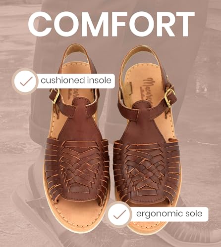Image of Macarena Collection Womens Shoes Leather Sandals for Women | Huarache Handmade Mexican Sandals Women | Comfortable & Stylish Womens Sandals 3044