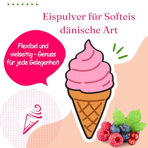 Gino Gelati Dänisches Softeis Pulver mit Nussgeschmack, verschiedene Varianten, schnelle und einfache Zubereitung, Herstellung mit oder ohne Eismaschine möglich, Made in Germany (100 Kg, Marzipan) – Bild 8