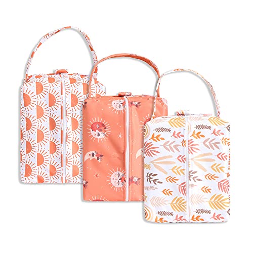 Image of Lmbabter Wet Dry Bag 3PCS Diaper Organizer Bag Nappy Pouch Water- resistan Diaper Pod for Diaper Bag,Gym Bag,Travel Bag