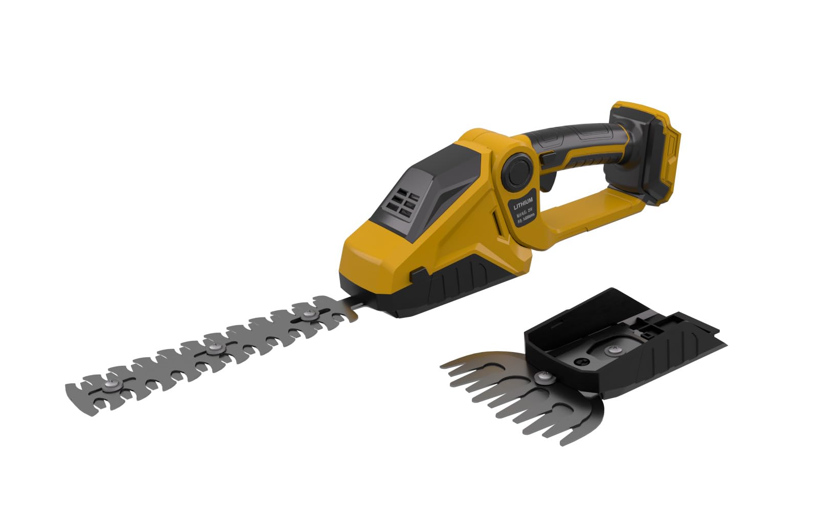 Tijeras Cortasetos y cortacésped inalámbricas 2 en 1 Compatible con Dewalt 20V batería, Tijeras cortacésped 90° Ajustables de 150W con 2 Cuchillas para Cortar arbustos y césped (sin batería) | Recortadora eléctrica de arbustos, 90° ajustable, con 2 cuchil