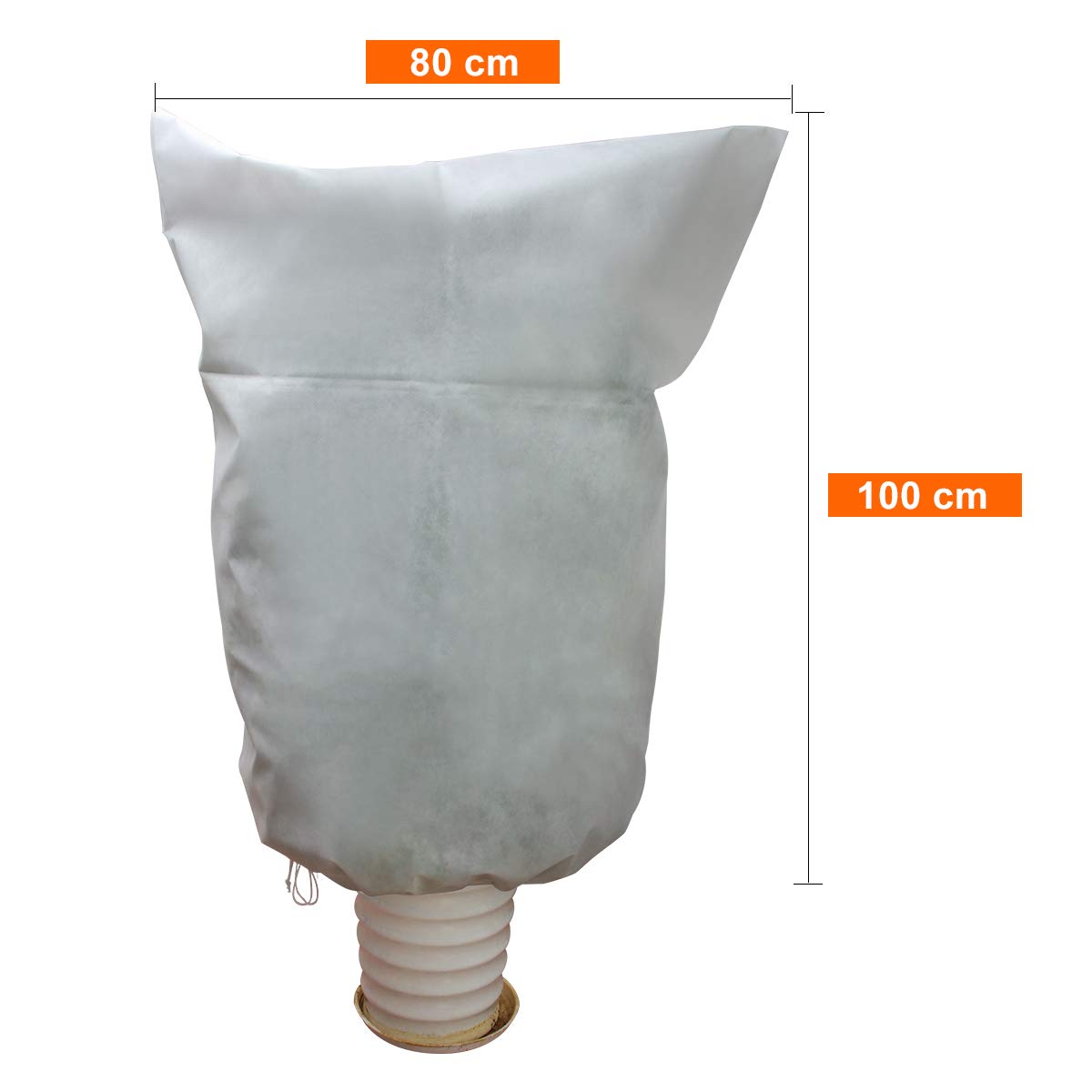 3pcs Winter Plant Protection Cover Bags Warm Frost Cloth Blanket Polypropylene Garden Fabric Protecting Fruit Tree Potted Plants (31.5