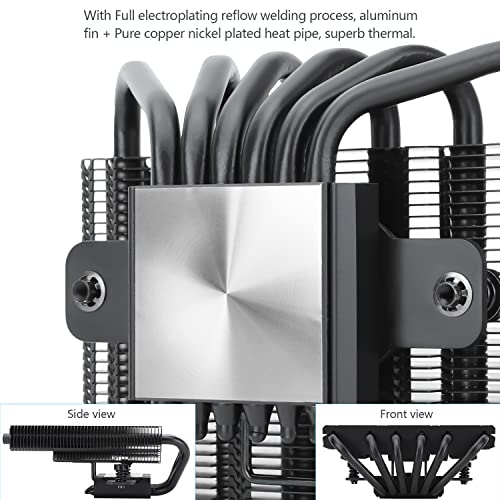 Image of Thermalright AXP-120-X67 Black ARGB Low Profile CPU Air Cooler with Quite 120mm TL-C12015B-S Low Profile PWM Fan, 6 Heat Pipes, 67mm Height, for AMD AM4 /Intel LGA 1700 /1150 /1151 /1155 /1200 /2011 /2066