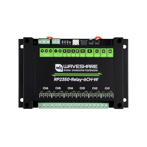 TUOPUONE Industrial 6-Channel RP2350 Relay Module, Onboard RS485 / Pico HAT interfaces, With Multiple Isolation Protection Circu