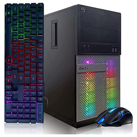 Dell RGB Gaming Desktop PC, Intel Quad I5 up to 3.6GHz, 16GB RAM, Radeon R9 370 4G GDDR5, 128G SSD + 2TB, DVD, WiFi & Bluetooth, RGB Keyboard & Mouse, Win 10 Pro (Renewed)