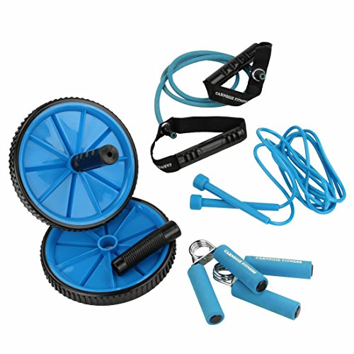 Carnegie TravelGym mobiles Fitnessstudio mit Ab Toner, Fingerhantel, Expander & Springseil Cover