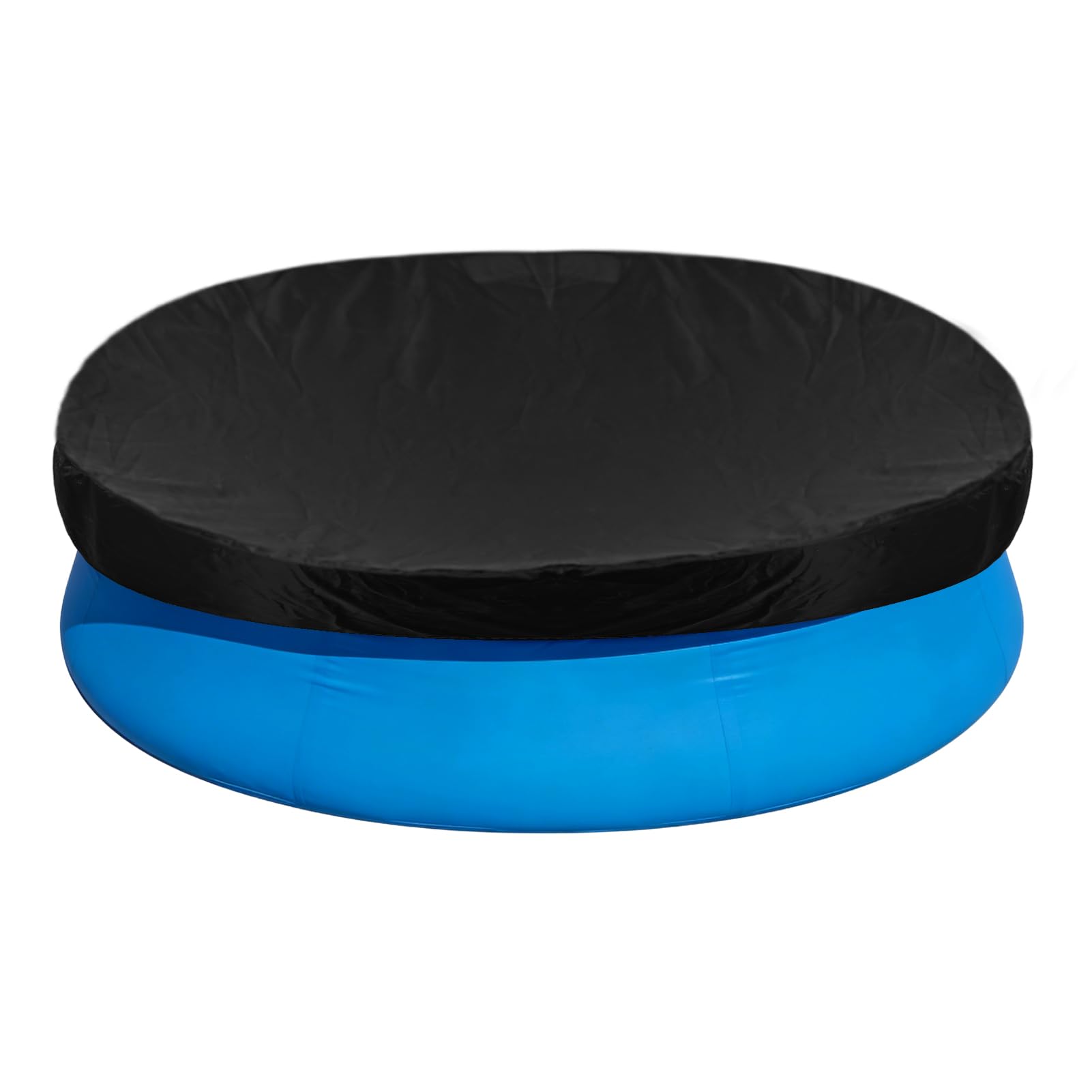 Photo 1 of 10ft Round Pool Cover Compatible with Intex Bestway Inflatable Above Ground Pool Round Easy Set Pool Cover with Elastic Bands No Drain Holes Inflatable Pool Cover Dustproof Outdoor Swimming Pool Cover