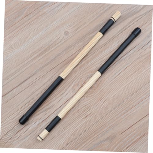 Baquetas de jazz en bambú para música jazz y folk, par de baquetas suaves tipo pincel miniatura 7