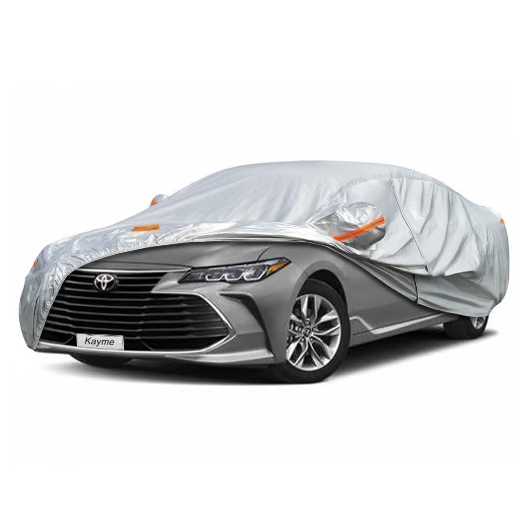 Kayme Sedan Car Cover Fit for Toyota Avalon (1995-2004) Automobiles All Weather Waterproof, Outdoor Cover Sun Rain Protection, with Lock and Zipper
