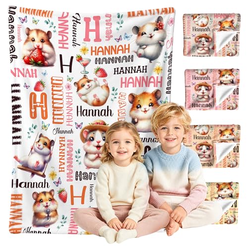 Image of Custom Hamster Blanket for Boys Girls,Ultra Soft Personalized Gifts Baby Blanket,Customized Throw for Toddlers Newborn Stroller Crib,40 inchx50 inch