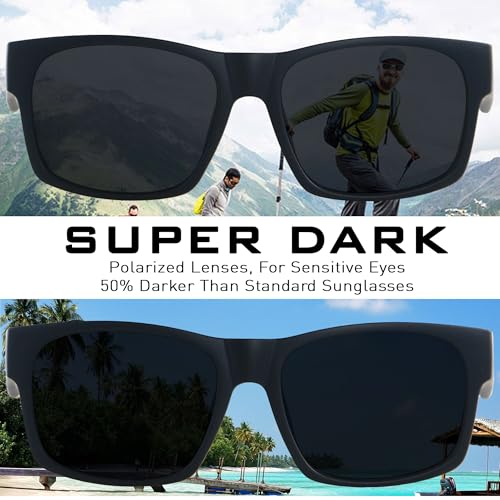 LYZOIT Extra Large Sunglasses for XL Big Wide Heads Mens Polarized XXL Oversized Square Sun Glasses3