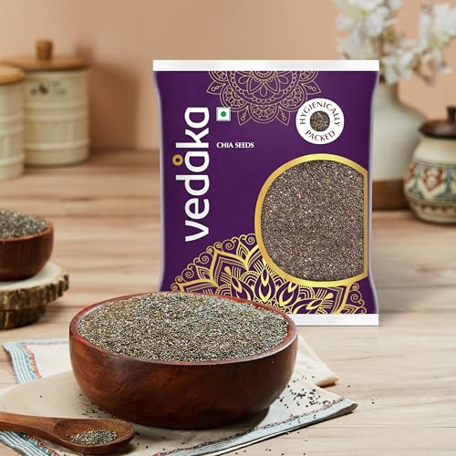Image of Amazon Brand - Vedaka Chia Seeds | 1 Kg | Rich In Protein, Calcium & Omega Fats | Healthy Snack On-The-Go | Hygienically Packed