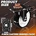 5 Inch Heavy Duty Casters, 2600lbs Capacity (Set of 4) - Industrial Swivel Caster Wheels with Brakes for Workbenches, Carts & Furniture - Floor Protecting & Quiet Roll