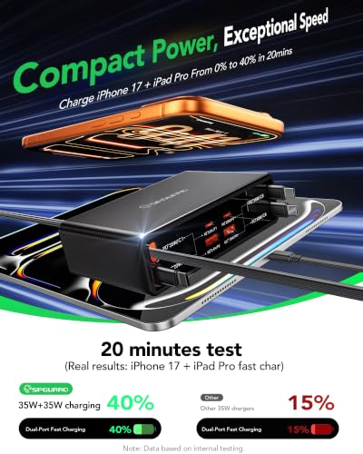 Image of 8-in-1 Retractable Charging Station for Multiple Devices, USB-C GaN Hub
