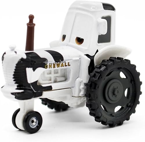Flmenunu Juguete de coche de película a escala 155 Die-Casting Car Metal Alloy Boy Kid Toy (Cow Tractor Blanco)