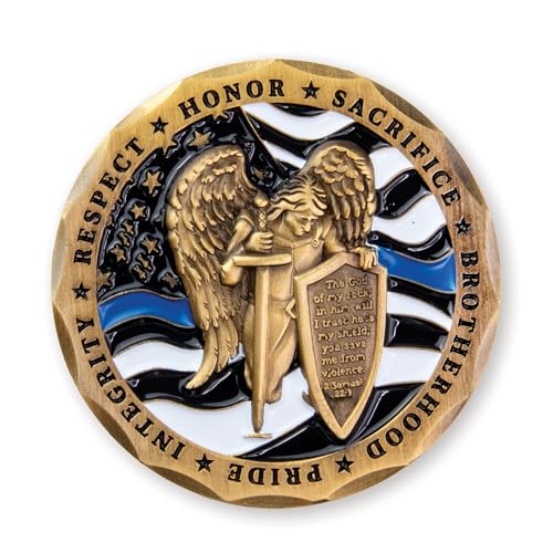 Monedas de Desafío Policía Pack de 10 Color Oro miniatura 3