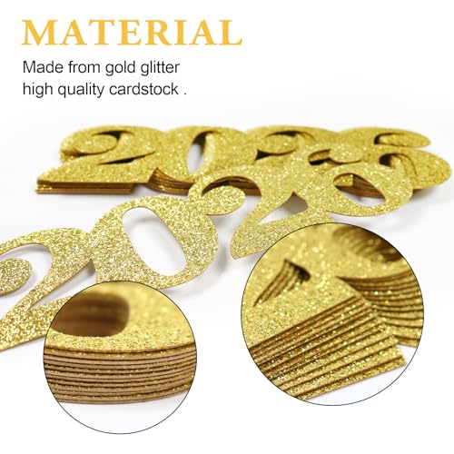 Image of Qttier 12pcs Crown Confetti, 4.7 inches Gold Glitter