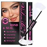 Veleasha Wimpern Bond und Seal Wimpern Cluster Kleber wasserfester Wimpernkleber lang anhaltend für DIY Wimpernverlängerungen super starke Haftung 72 Stunden für den Heimgebrauch (10ml Weiß)
