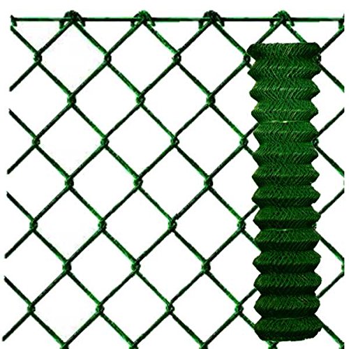  Rotolo rete a maglia sciolta zincata e plastificata - 25 metri - maglia 50x50 mm - filo diametro 2,40 mm - Altezza: 1,25 m