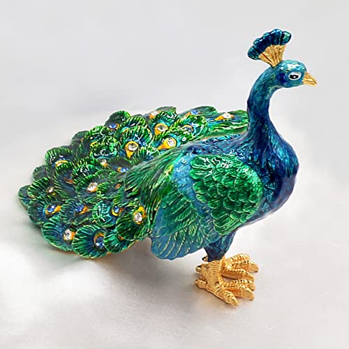 Estatua decorativa de pavo real Feng Shui auspiciosa miniatura 4