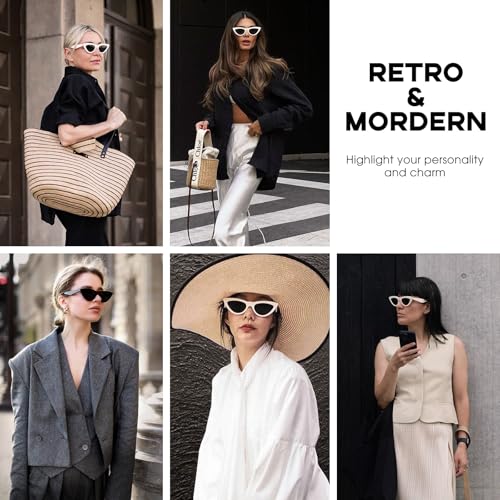 mosanana Retro Pointy Cat Eye Sunglasses Trendy Cute Avant-garde Style MS518104