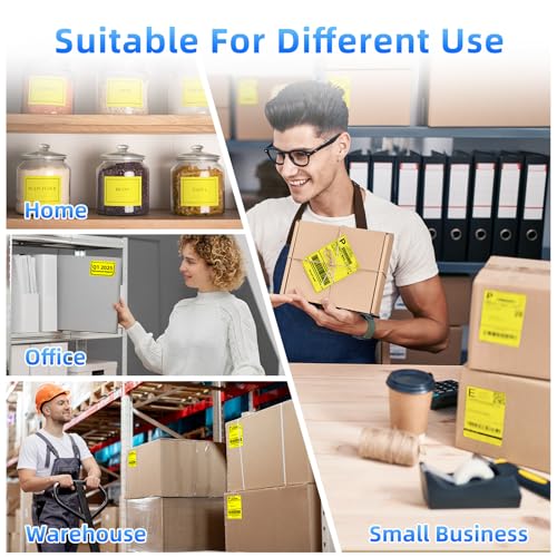 Image of 4x6 Thermal Labels, 1 Packs of 500 4x6 Fold Labels Yellow