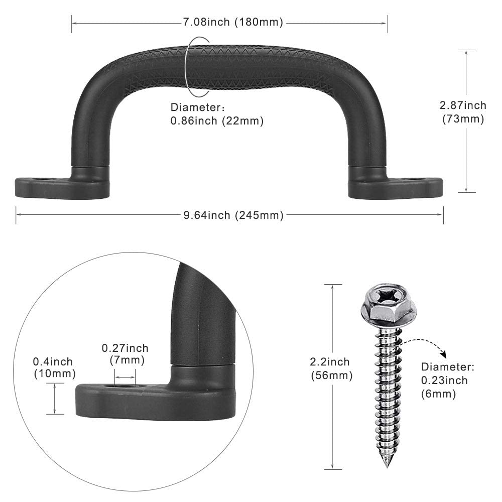 BeneLabel Agarraderas de Escalada 18cm para Casitas de Juegos Empuñaduras Resistentes para Columpios Parques Infantiles Barras Mono para Interiores y Exteriores Casas en Los Árboles y Literas