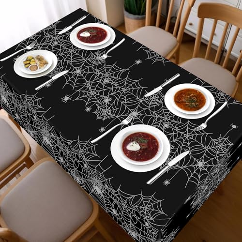 Image of Childom 3 Pack Halloween Tablecloth Rectangle Table,Halloween Decorations | 54 inch x 108 inch Disposable Plastic Tablecloths,Plastic Table Cover for Halloween Party Decorations,Halloween Party Supplies Favors