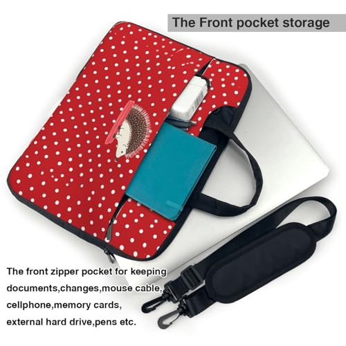 Sac ordinateur portable étanche à motif hérisson rouge - 4