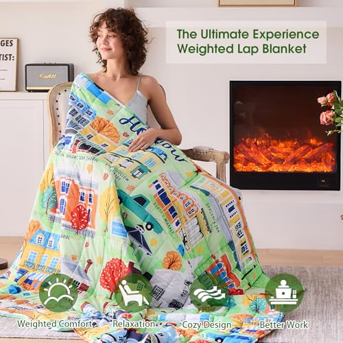 Image of Weighted Blanket for Girls Adults 15lbs, 48 inchx72 inch, Twin Full Size Cooling Heavy Throw Blanket for 140-160lbs, Microfiber Soft Big Blankets Weighted Comforter,Gilmore