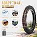2-Pack Kids Bike Tires Set: Hycline 20x2.125 Inch (57-406 mm) Folding Replacement Puncture-Resistant Bicycle Tires and Pair 20-inch Inner Tubes with Tire Levers for BMX, MTB or Kids Children Racing